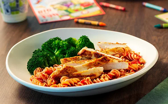 Grilled Chicken with Rotini Pasta & Marinara